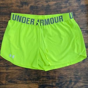 Under armor neon shorts